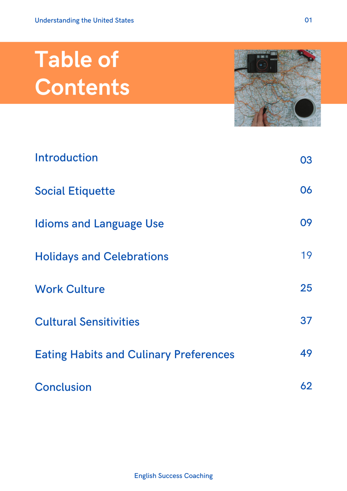 Cultural Insights Guide Understanding the United States A4 TOC